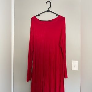 Red t shirt dress